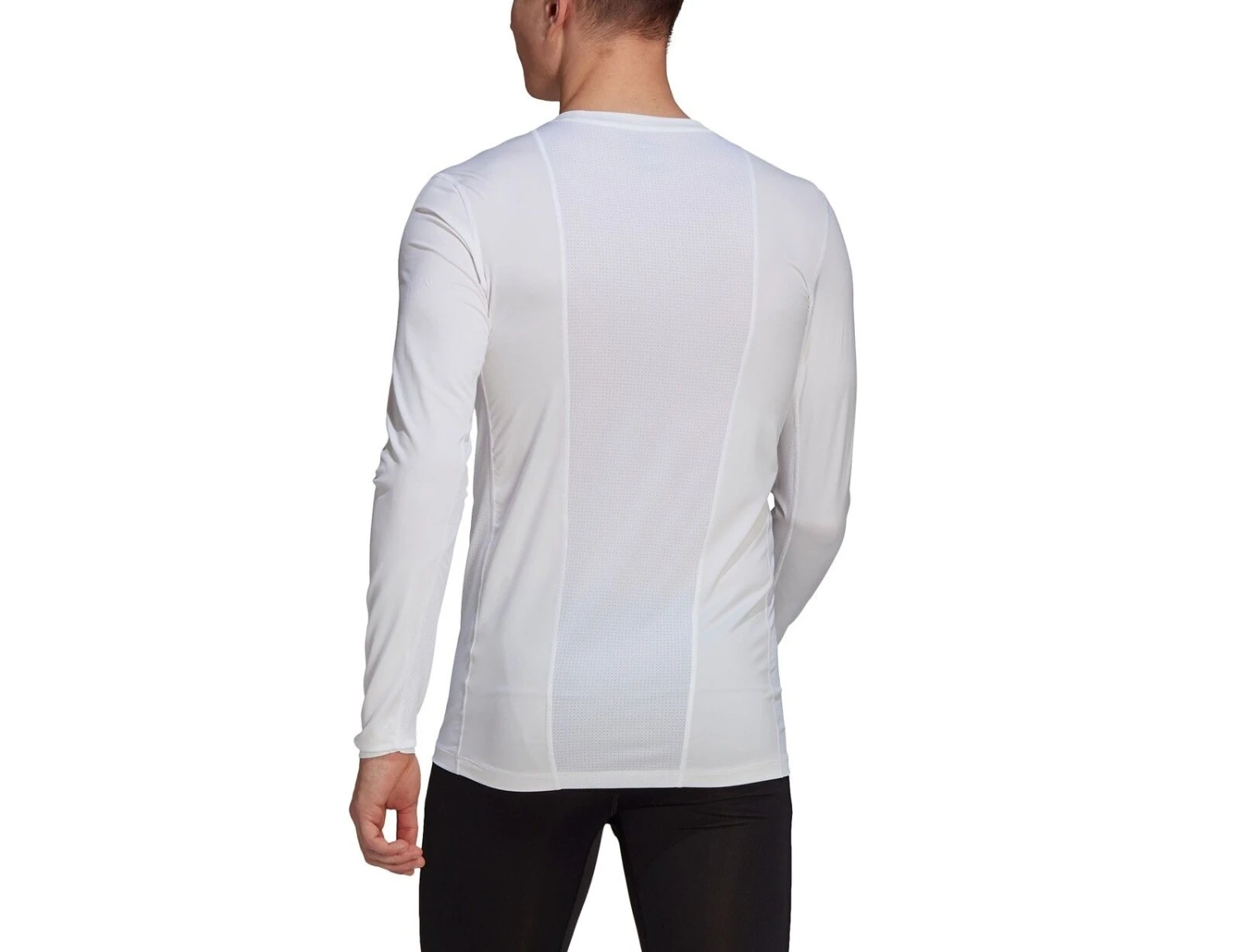 Adidas - Techfit Long Sleeve Top - Kompressionsshirt Weiß 4 Adidas - Techfit Long Sleeve Top - Kompressionsshirt Weiß – Bild 2