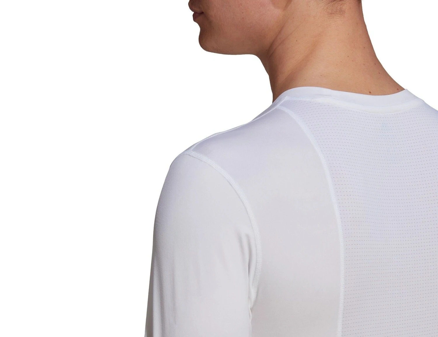 Adidas - Techfit Long Sleeve Top - Kompressionsshirt Weiß 6 Adidas - Techfit Long Sleeve Top - Kompressionsshirt Weiß – Bild 4