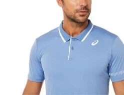 Asics - Court Polo Shirt - Men's Polo Blue -Shorts Poloshirts Geschaft asics 2041a138 403c