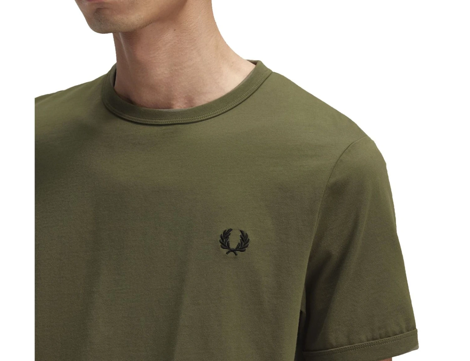 Fred Perry - Ringer T-Shirt - Army Green T-Shirt Men 6 Fred Perry - Ringer T-Shirt - Army Green T-Shirt Men – Bild 4