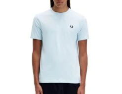 Fred Perry - Ringer T-Shirt - Light Blue T-Shirt -Shorts Poloshirts Geschaft m3519 r30b
