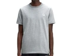 Fred Perry - Ringer T-Shirt - Grey T-Shirt -Shorts Poloshirts Geschaft m3519 r49b