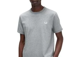 Fred Perry - Ringer T-Shirt - Grey T-Shirt -Shorts Poloshirts Geschaft m3519 r49c