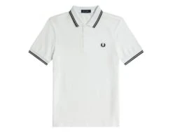 Fred Perry - Twin Tipped Shirt - White Polo Shirt Men