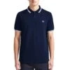 Fred Perry - Twin Tipped Shirt - Dunkelblaues Polo Shirt -Shorts Poloshirts Geschaft m3600 238