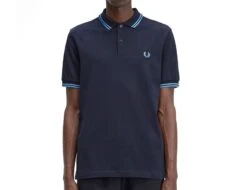 Fred Perry - Twin Tipped Shirt - Navy Polo Shirt -Shorts Poloshirts Geschaft m3600 r62b