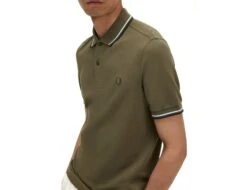 Fred Perry - Twin Tipped Shirt - Polo Shirt In Green -Shorts Poloshirts Geschaft m3600 r67b
