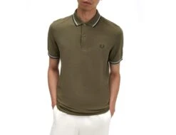 Fred Perry - Twin Tipped Shirt - Polo Shirt In Green -Shorts Poloshirts Geschaft m3600 r67c