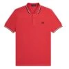 Fred Perry - Twin Tipped Polo - Light Red Polo Shirt -Shorts Poloshirts Geschaft m3600 r68
