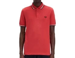 Fred Perry - Twin Tipped Polo - Light Red Polo Shirt -Shorts Poloshirts Geschaft m3600 r68b