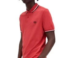 Fred Perry - Twin Tipped Polo - Light Red Polo Shirt -Shorts Poloshirts Geschaft m3600 r68c