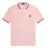 Fred Perry - Twin Tipped Shirt - Pink Polo Shirt Men
