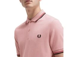 Fred Perry - Twin Tipped Shirt - Pink Polo Shirt Men 9 Fred Perry - Twin Tipped Shirt - Pink Polo Shirt Men -Shorts Poloshirts Geschaft m3600 r69c