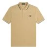 Fred Perry - Twin Tipped Shirt - Beige Polo Shirt -Shorts Poloshirts Geschaft m3600 r72 1