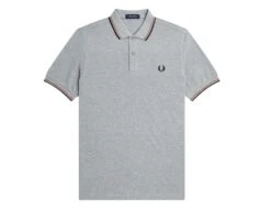 Fred Perry - Twin Tipped Shirt - Grey Polo Shirt Cotton 8 Fred Perry - Twin Tipped Shirt - Grey Polo Shirt Cotton -Shorts Poloshirts Geschaft m3600 r73b