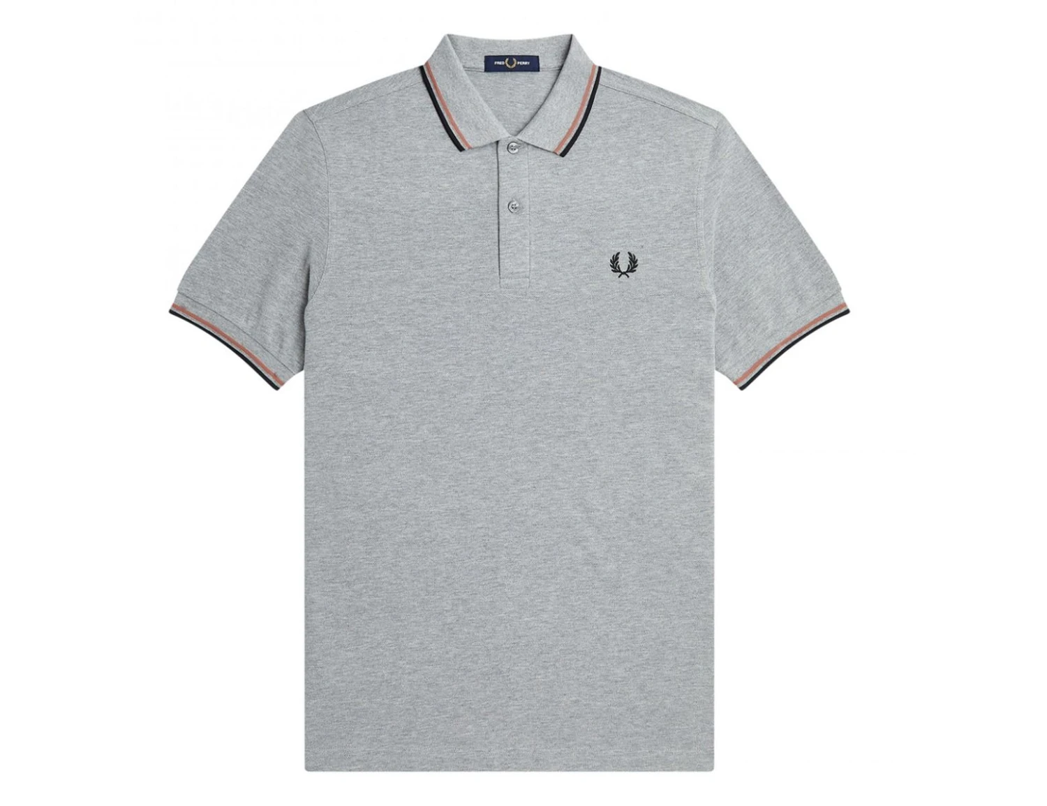 Fred Perry - Twin Tipped Shirt - Grey Polo Shirt Cotton 5 Fred Perry - Twin Tipped Shirt - Grey Polo Shirt Cotton – Bild 3