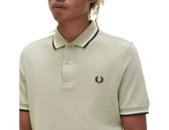 Fred Perry - Twin Tipped Shirt - Green Polo Shirt -Shorts Poloshirts Geschaft m3600 r74b3 1