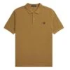Fred Perry - Plain Shirt - Brown Polo Shirt -Shorts Poloshirts Geschaft m6000 644