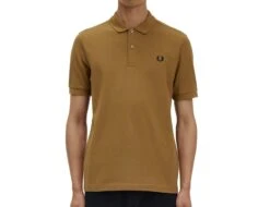 Fred Perry - Plain Shirt - Brown Polo Shirt -Shorts Poloshirts Geschaft m6000 644b