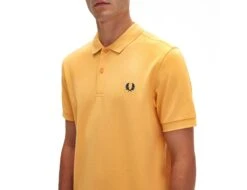 Fred Perry - Plain Shirt - Cotton Polo Shirt Yellow 9 Fred Perry - Plain Shirt - Cotton Polo Shirt Yellow -Shorts Poloshirts Geschaft m6000 p95c