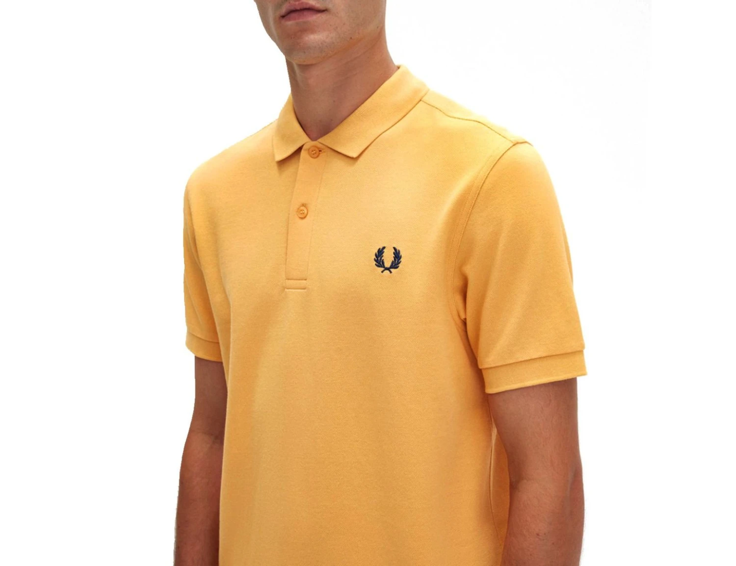 Fred Perry - Plain Shirt - Cotton Polo Shirt Yellow 6 Fred Perry - Plain Shirt - Cotton Polo Shirt Yellow – Bild 4